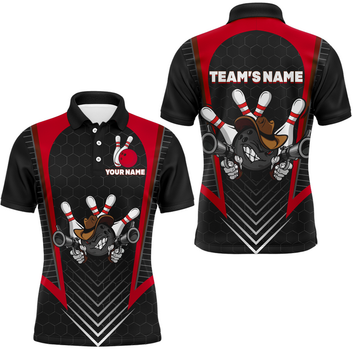 Custom Funny Bowling Cowboy Multicolor Option Customized Name 3D Shirt, Gift for Bowling Lovers