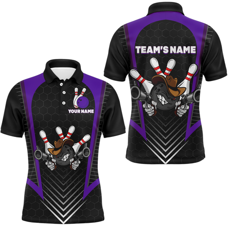 Custom Funny Bowling Cowboy Multicolor Option Customized Name 3D Shirt, Gift for Bowling Lovers