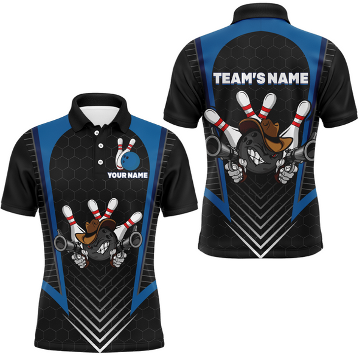 Custom Funny Bowling Cowboy Multicolor Option Customized Name 3D Shirt, Gift for Bowling Lovers