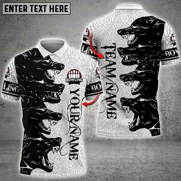 Custom Wolf Bowling And Pins ( Multicolor Option ) Customized Name 3D Shirt, Gift for Bowling Lovers