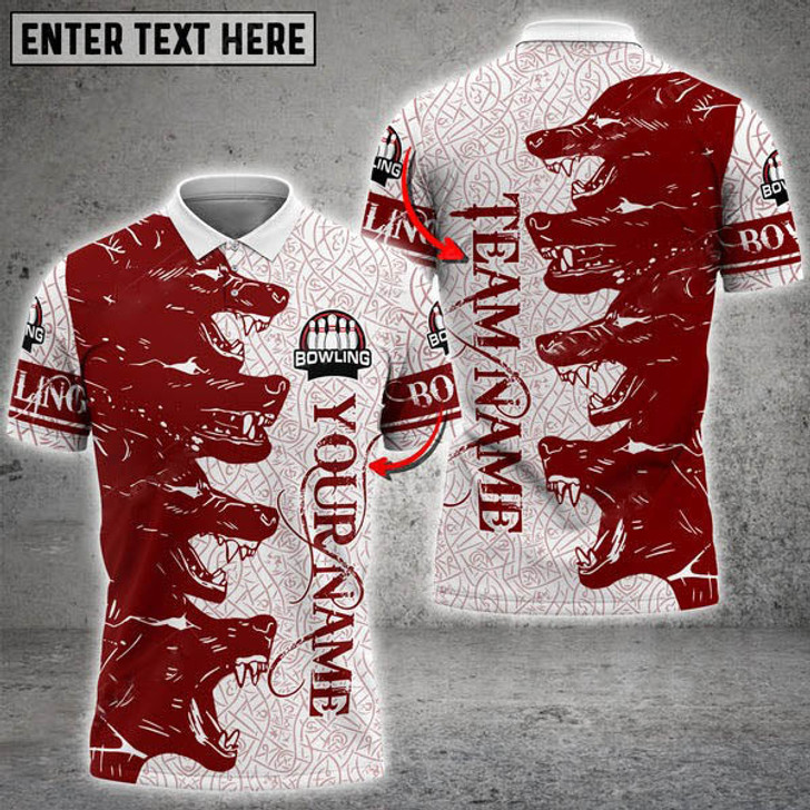 Custom Wolf Bowling And Pins ( Multicolor Option ) Customized Name 3D Shirt, Gift for Bowling Lovers