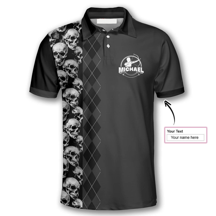 Custom Archery I Know I Shoot Like an Old Man Custom Archery Shirts for Men, Skull Archery Shirt
