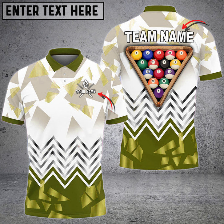 Custom Billiards Ball 8 Rack Upside Down Multicolor Option Personalized Name, Team Name Unisex Shirt