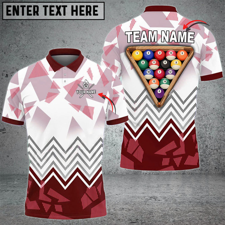 Custom Billiards Ball 8 Rack Upside Down Multicolor Option Personalized Name, Team Name Unisex Shirt