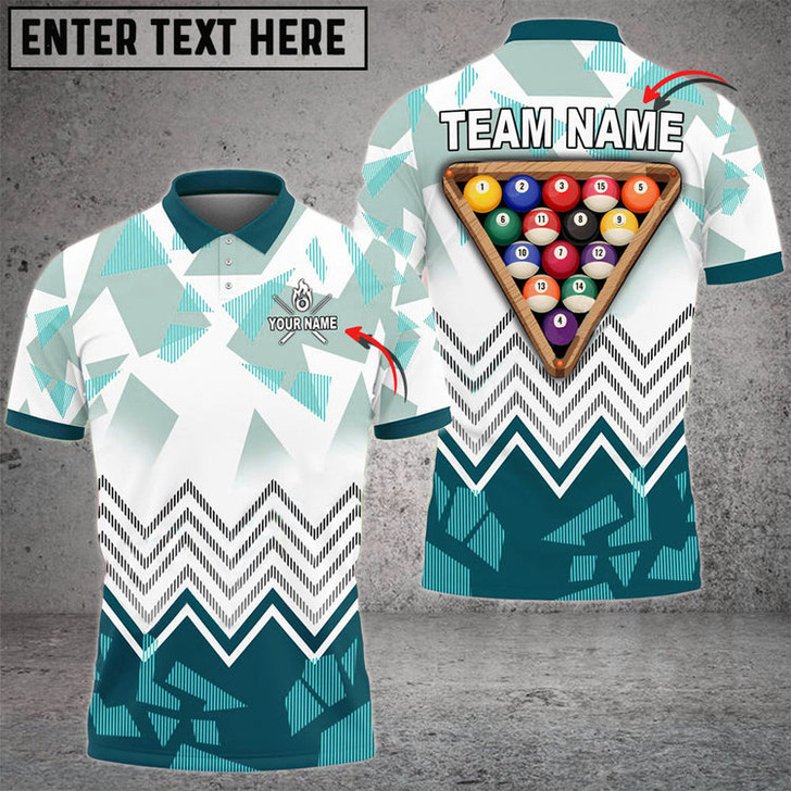 Custom Billiards Ball 8 Rack Upside Down Multicolor Option Personalized Name, Team Name Unisex Shirt