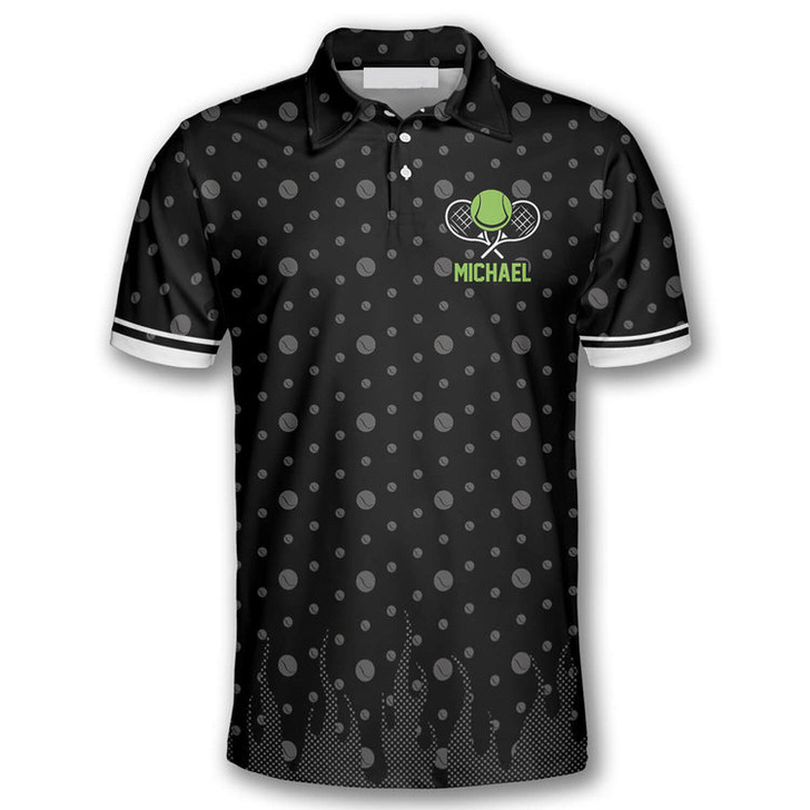 Custom Tennis The Voices In My Head Customized Name All Over Printed Polo Shirt, Idea Gift for Tennis Players