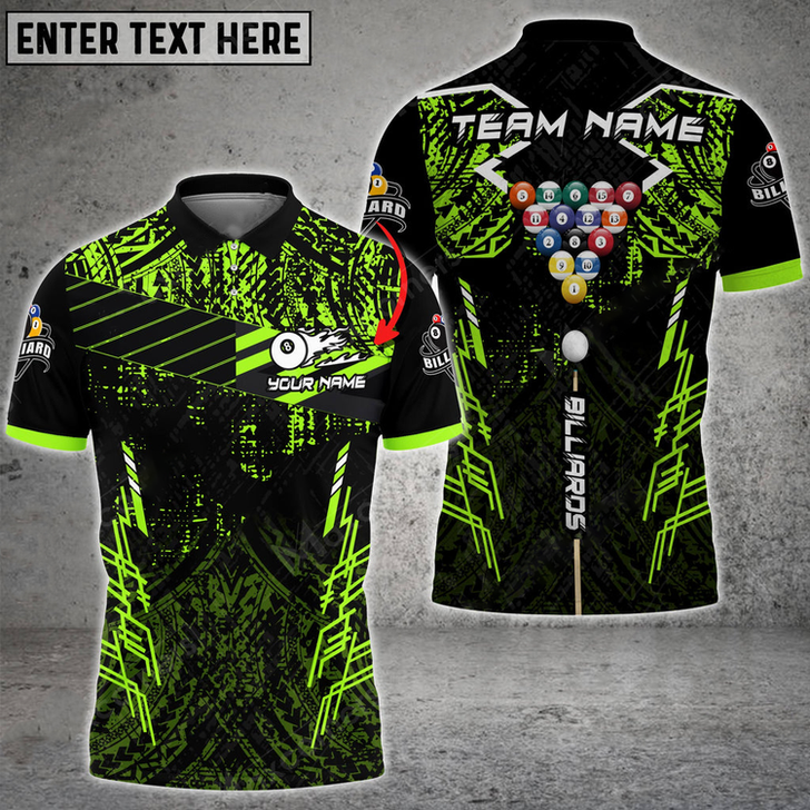 Custom Coolspod Billiards Maori Grunge Multicolor Option Customized Name 3D Polo Shirt