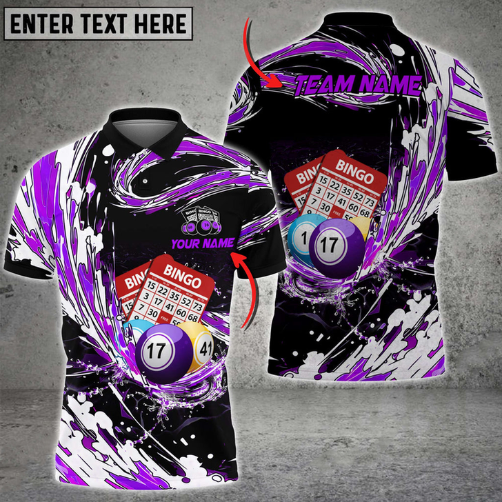 Custom Coolspod Breath Of Water Bingo Multicolor Option Customized Name 3D Polo Shirt, Gift for Bowler