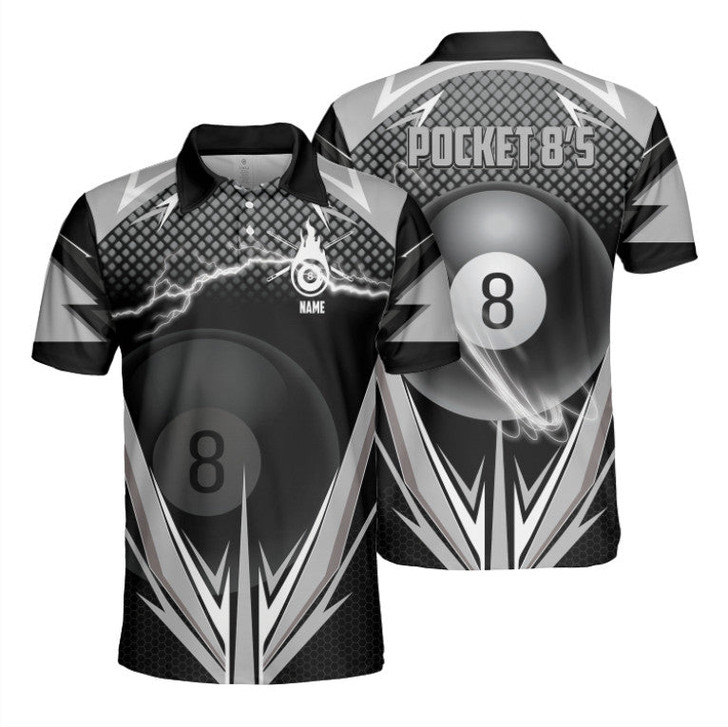 Custom 3D Print Billiard Shirt Men Women, Custom Billiard Polo Shirt, Billiard Team Gift