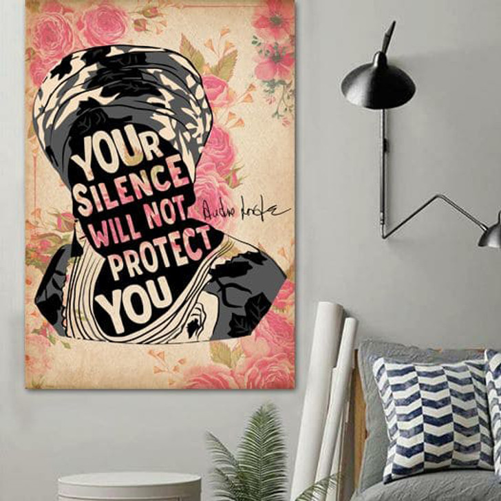 Feminist Poster, Your Silence Will Not Protect You Poster and Canvas