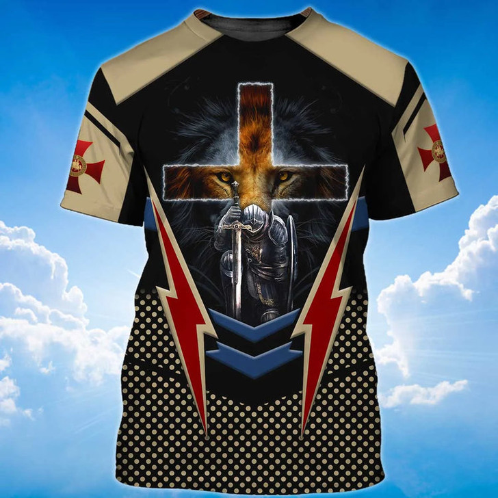 Knight Templar Of God 3D Full Print T Shirt