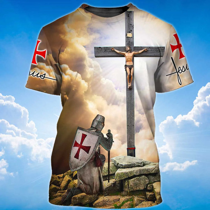 Knight Templar Tshirt Kneel Before Jesus Shirt Men Women