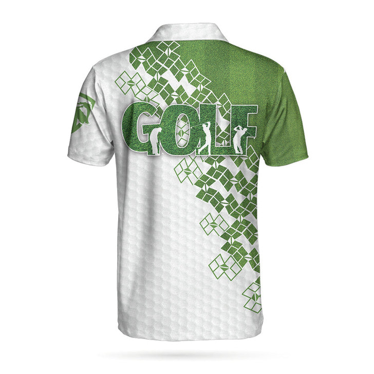 Elegant Golf In Green Golf Polo Shirt, White And Green Golf Shirt For Men, Unique Gift For Golfers Coolspod