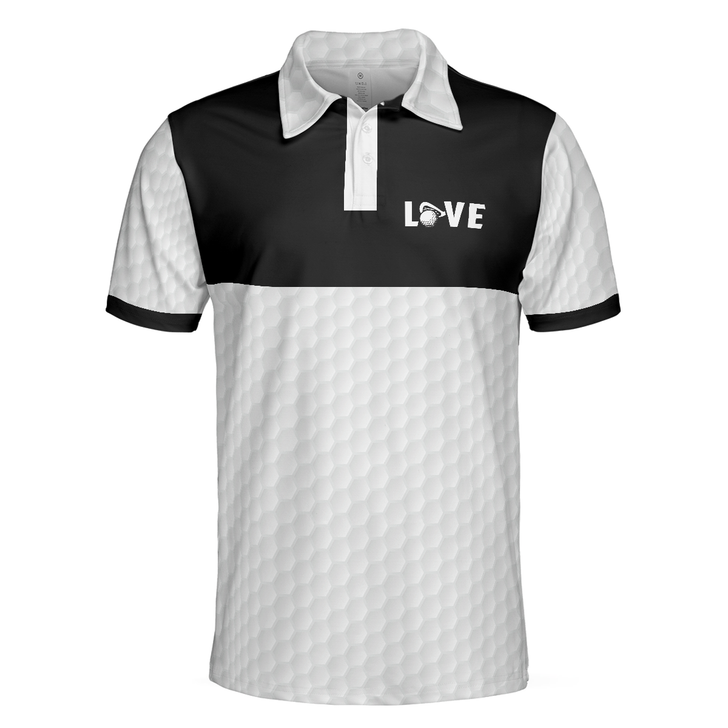 Golf Is My Therapy Golf Polo Shirt, Black And White Golf Love Polo Shirt, Best Golf Shirt For Men