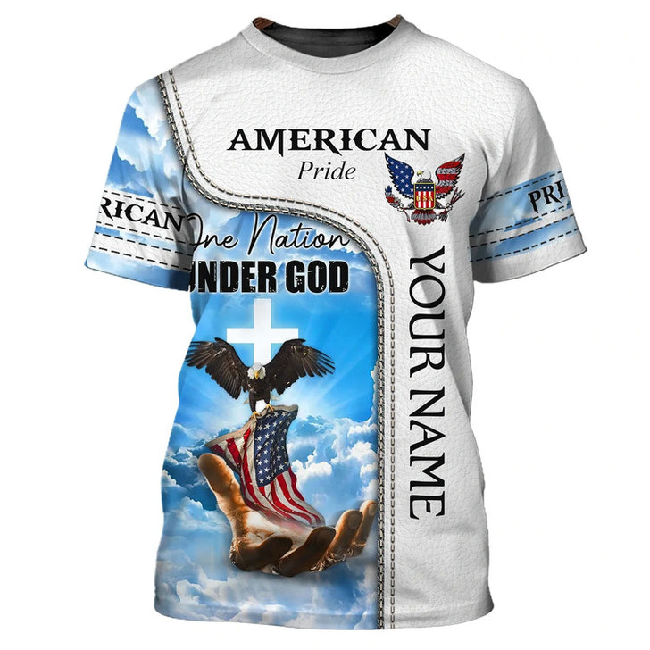 Custom Personalized  Jesus Eagle 3D Full Print Shirt 4Th Of July American Independence Day 3D Shirts