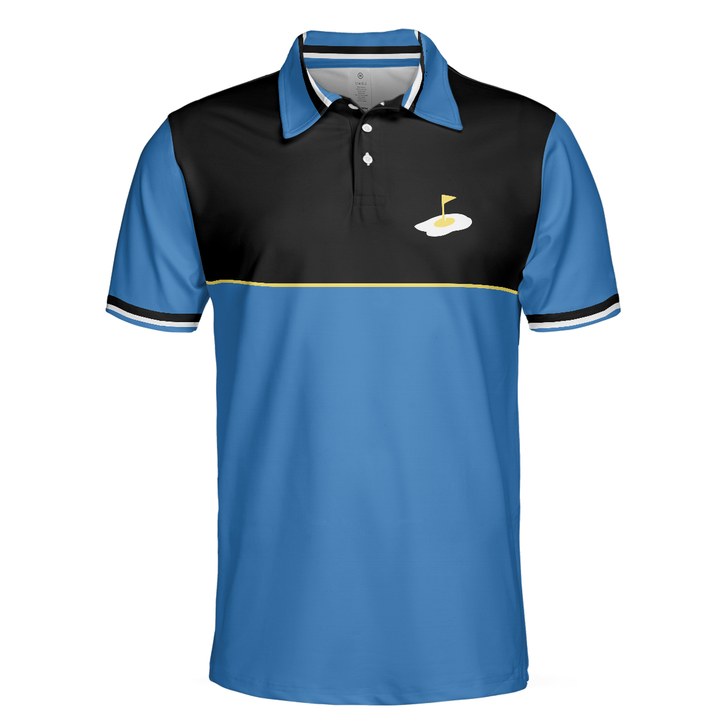 Breakfast Ball Short Sleeve Golf Polo Shirt, Steak Golf Hole And Flag Polo Shirt, Best Golf Shirt For Men
