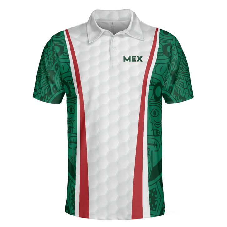 Golf Mexico Retro Men Polo Shirt, Best Golf Shirt Design For Mexican Lovers, Golf Gift Idea For Male Golfers