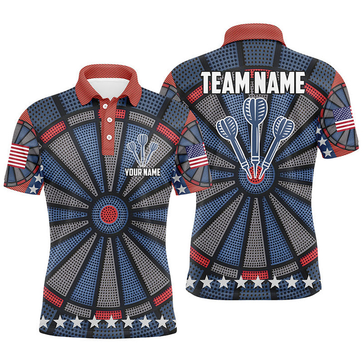 Personalized Dart Board All Over Print Mens Darts Polo Shirt Custom Dart Jerseys For Men