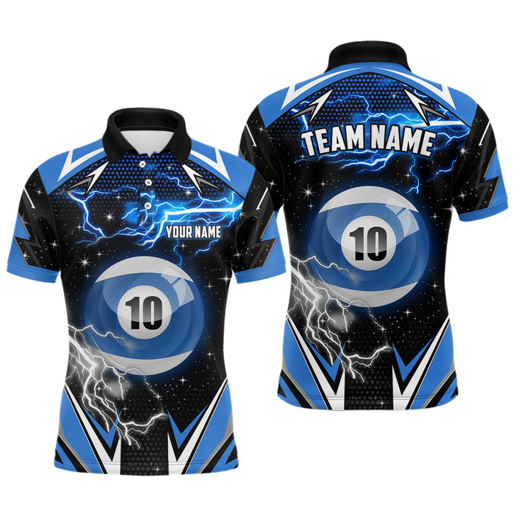 Custom 10 Ball Pool Billiard Jerseys For Men Custom Billiard Polo Shirts Team League Billiard Shirts