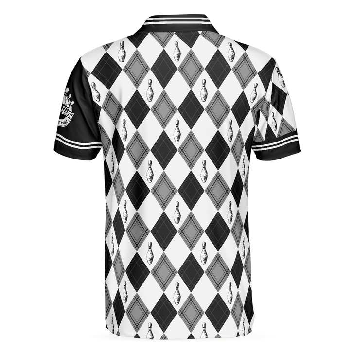 I Just Need To Go Bowling Polo Shirt, Black And White Argyle Pattern Polo Shirt, Best Bowling Shirt For Men
