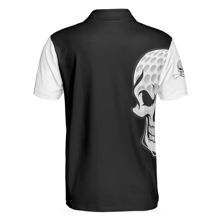 Life is Short Swing Hard Skull Albatross Polo Shirt, Golf Shirt For Men, Cool Gift For Golfers