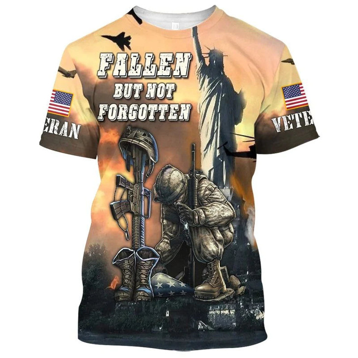 3D All Over Printed Veteran Shirt, Vietnam Veteran Shirts, Fallen But Not Forgotten Hawaii Shirt, To My Dad Veteran Gifts