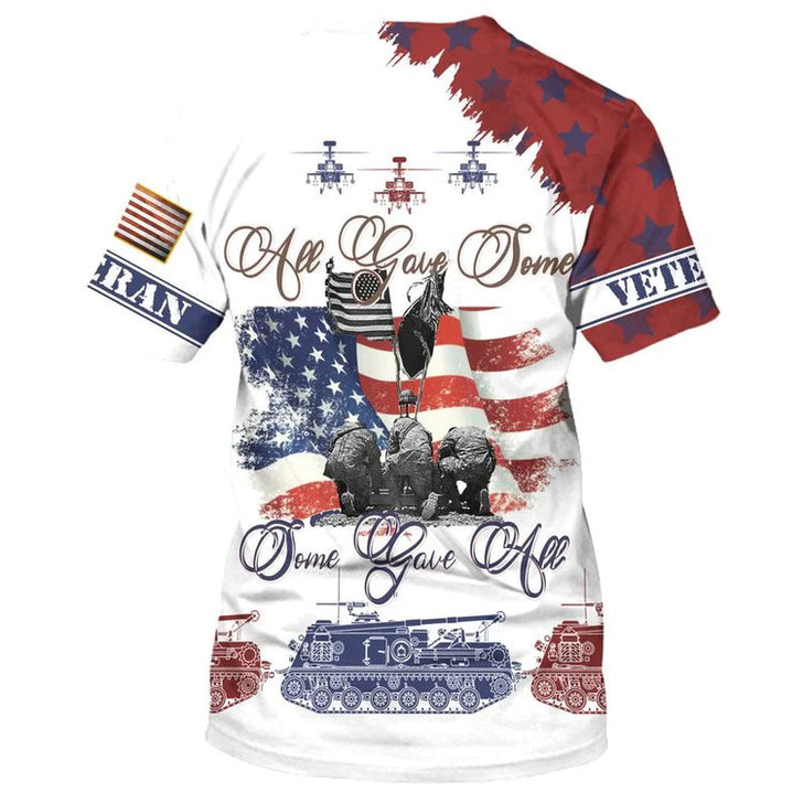 All Gave Some, Some Gave Patriotic 3D T Shirt, 3D Full Print Veteran Hoodie, Patriotic Hawaiian Summer Shirt
