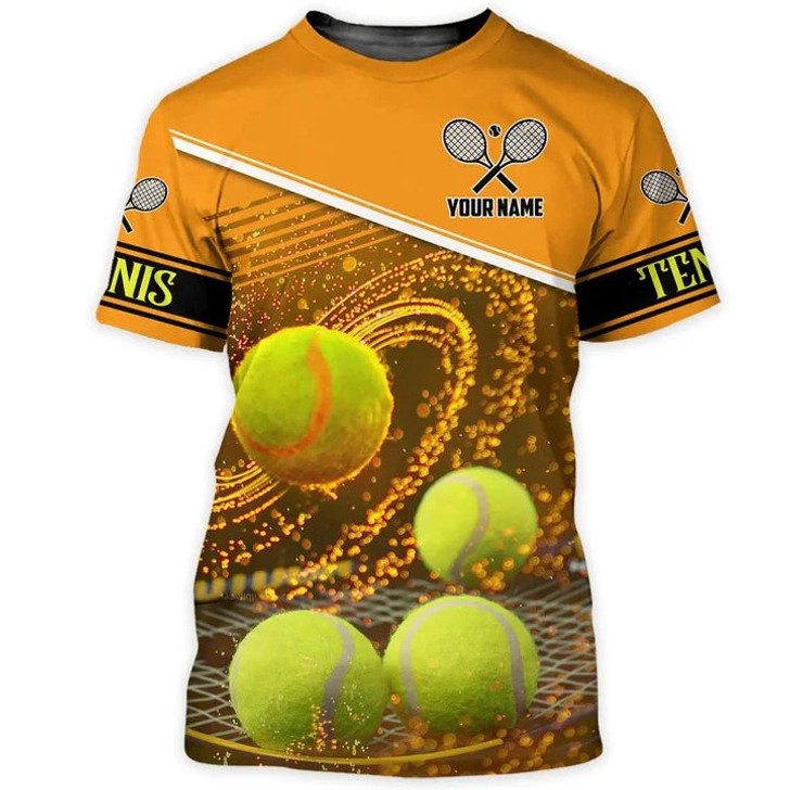 Custom 3D Print Tennis Shirt Men Women, Tennis Player Tee Shirt, Gift For Tennis Lover