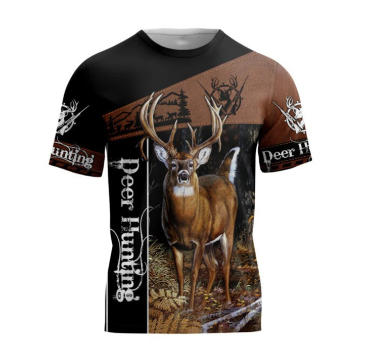 Custom Personalized Hunting Dad Deer Hunting Dad Dad Birthday Dad - 3D Printed T-shirt