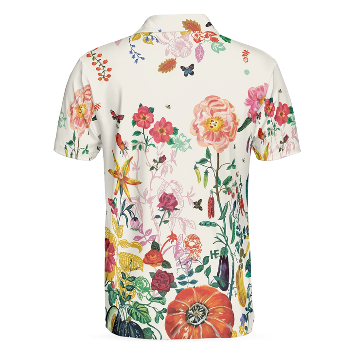 Tropical Floral Summer Polo Shirt, Floral Print Tropical Polo Shirt For Summer, Best Summer Vibe Shirt - Perfect Gift For Men