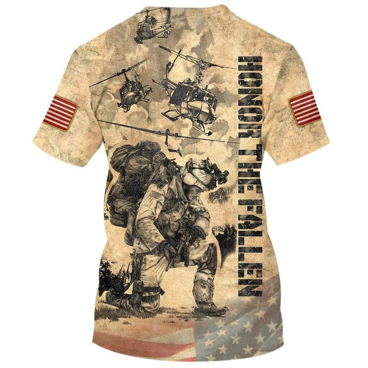Honor The Fallen 3D Full Print Hawaiian Shirt For Veteran, Veteray Day 3D Tshirt, Bomber, 3D Sweatshirt To Veteran