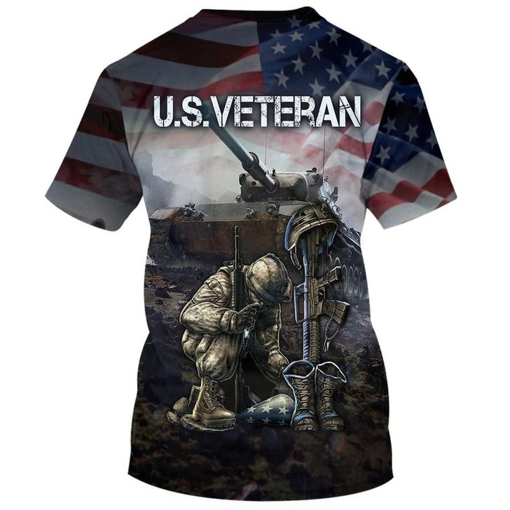 US Veteran Hawaiian Shirt, Aloha Beach Shirt For Independence Day, 3D Clothing For Veteran