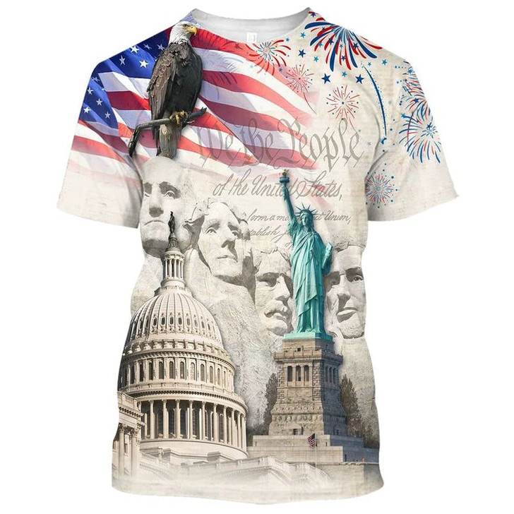 Happy Independence Day Hawaiian Shirt, We The People Of The United States 3D Tshirt