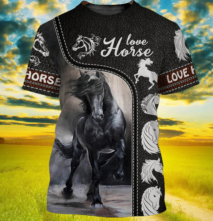 Black Horse 3D Full Print Hoodie For Men And Woman, Sublimation Horse Shirts, For Horse Lover