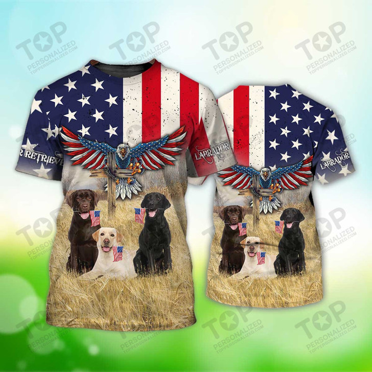 Labradors And Eagle T-Shirt, Labrador T-Shirt, Dog T-Shirt For Humans