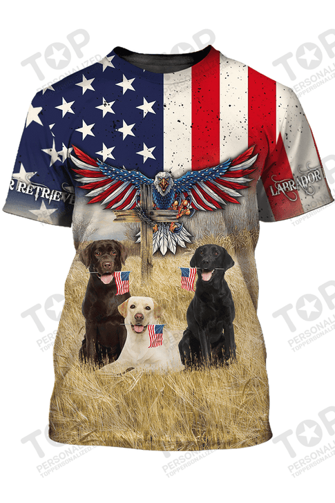 Labradors And Eagle T-Shirt, Labrador T-Shirt, Dog T-Shirt For Humans