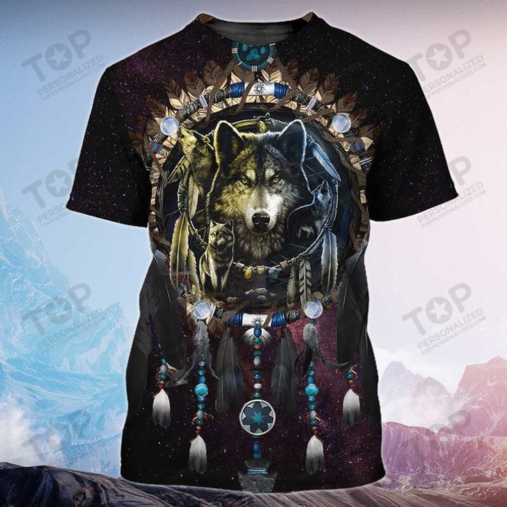 Native Wolf - 3d Full Print  T Shirt