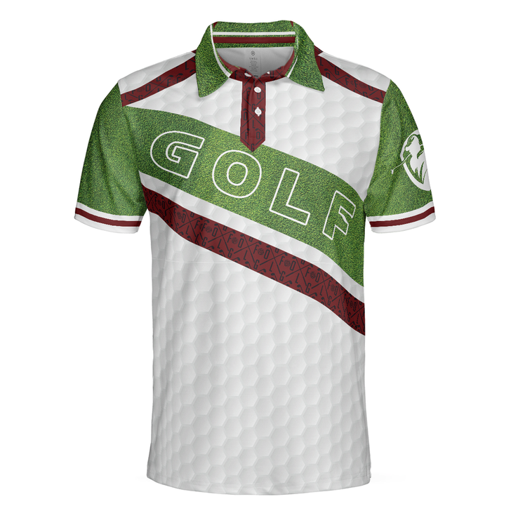 White And Green Men Golfer Golf Polo Shirt, Unique Golf Shirt For Men, Cool Gift For Golfers - Perfect Gift For Men