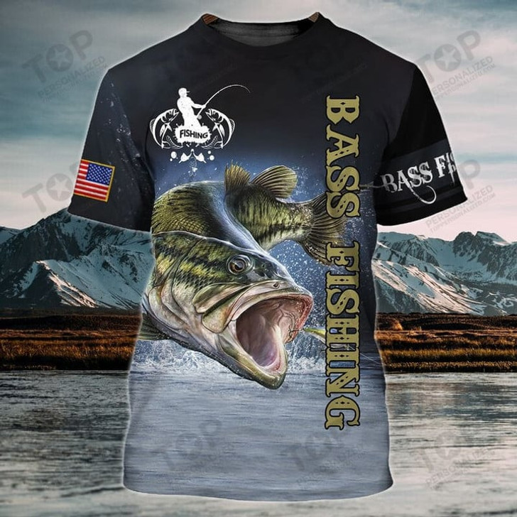 Bass Fishing 3D All Over Print  Tshirt