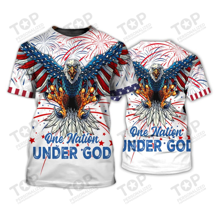 Independence Day Eagle 3D All Over Print  Tshirt
