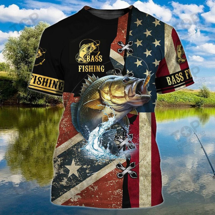 3D All Over Print  Tshirt  Full Print - Fishing