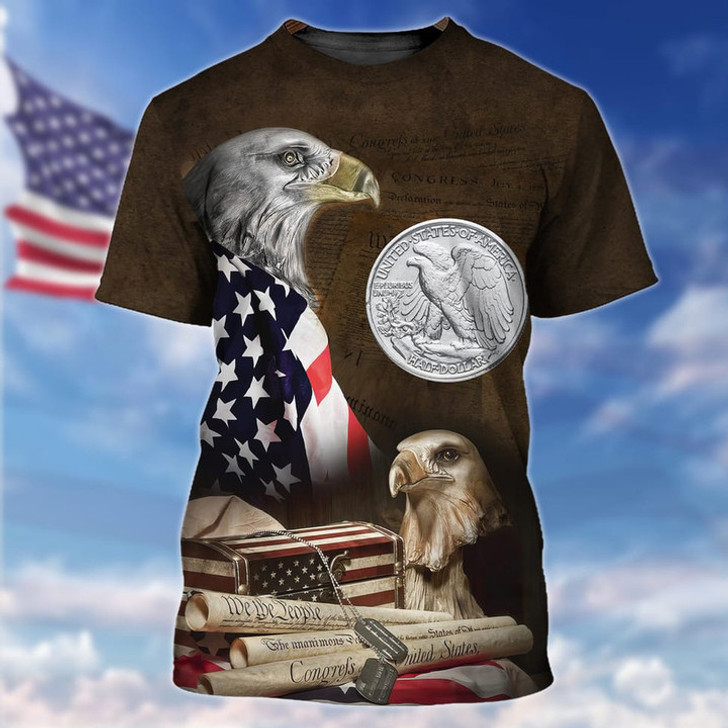 Eagle Usa 3D All Over Print  Tshirt