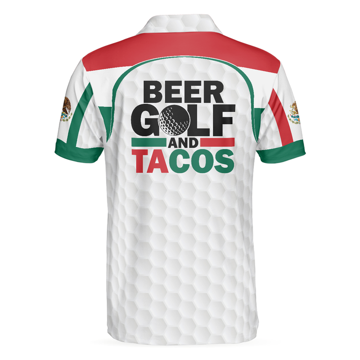 Beer Golf And Tacos Men Polo Shirt, Simple Golfing Shirt Design For Male Players, Best Golf Shirt With Sayings