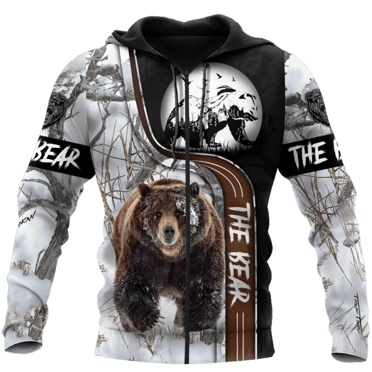 FUNSTUFFPRINT - Over Printed Bear Hoodie 3D Baseball Jacket Hoodie and Zip Hoodie