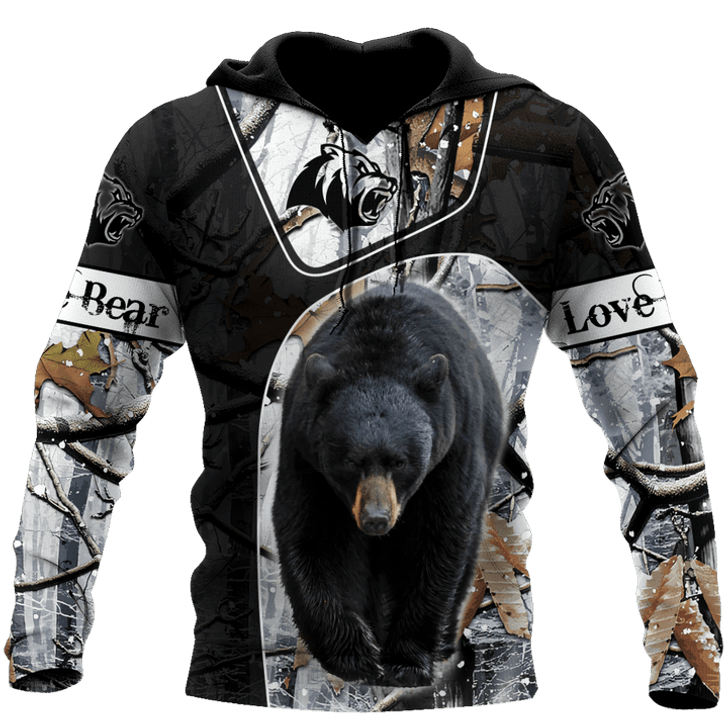 FUNSTUFFPRINT  Over Printed Bear 3D Baseball Jacket Hoodie and Zip Hoodie