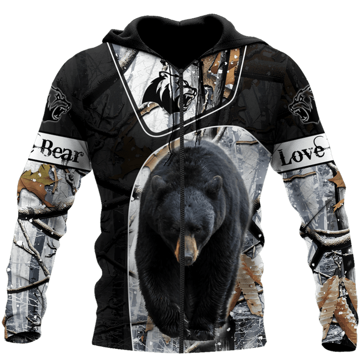 FUNSTUFFPRINT  Over Printed Bear 3D Baseball Jacket Hoodie and Zip Hoodie