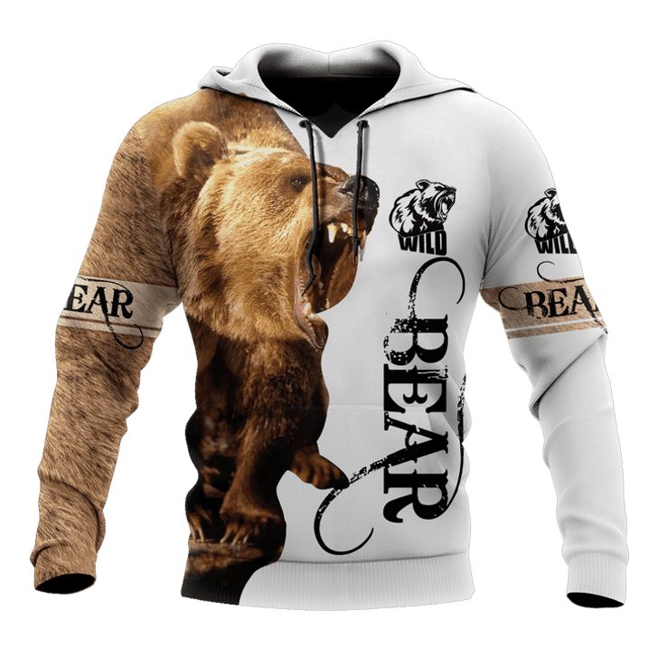 FUNSTUFFPRINT  Over Printed Bear Hoodie 3D Baseball Jacket Hoodie and Zip Hoodie