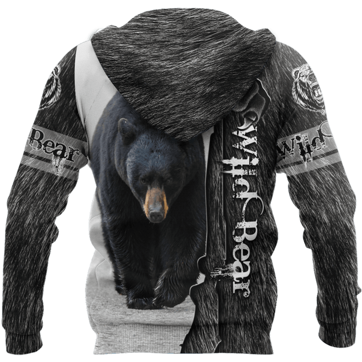 FUNSTUFFPRINT  All Over Printed Bear 3D Baseball Jacket Hoodie and Zip Hoodie