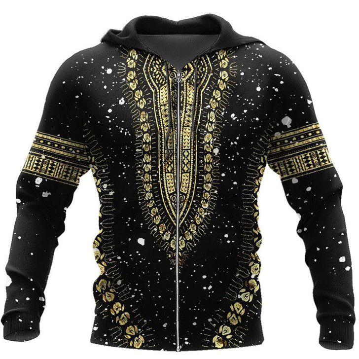 FUNSTUFFPRINT - African Luxury Pattern III 3D Baseball Jacket Hoodie and Zip Hoodie