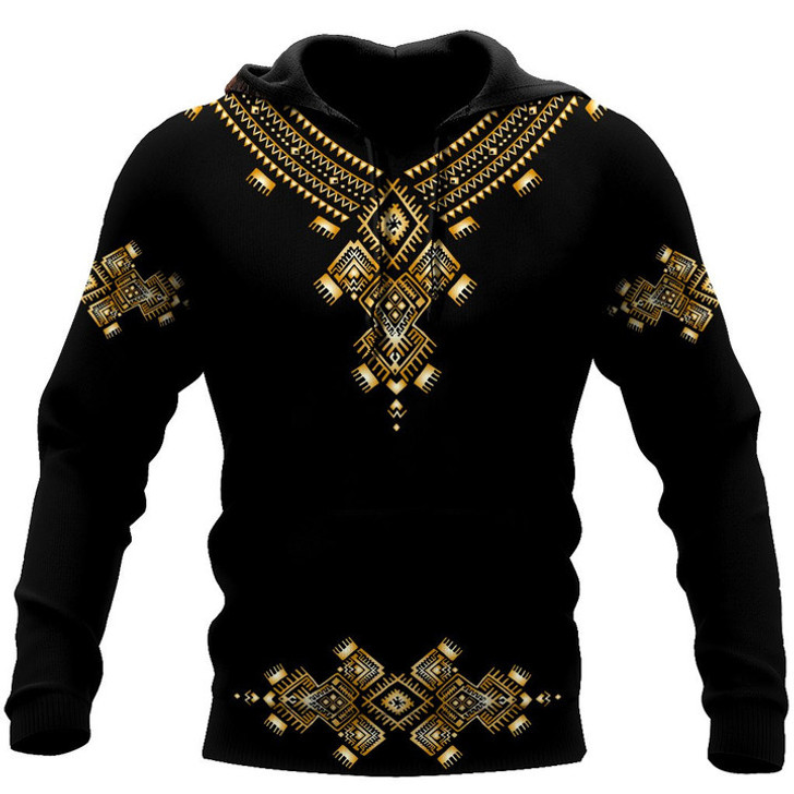 FUNSTUFFPRINT African Luxury Pattern 3D Baseball Jacket Hoodie and Zip Hoodie